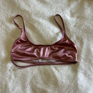Pink Metallic Bikini Set